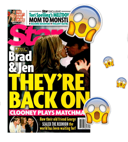 el beso de Jennifer Aniston y Brad Pitt