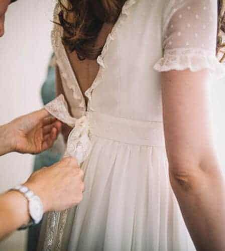 Ajustes en el vestido de novia