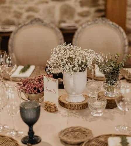 mesas de la boda