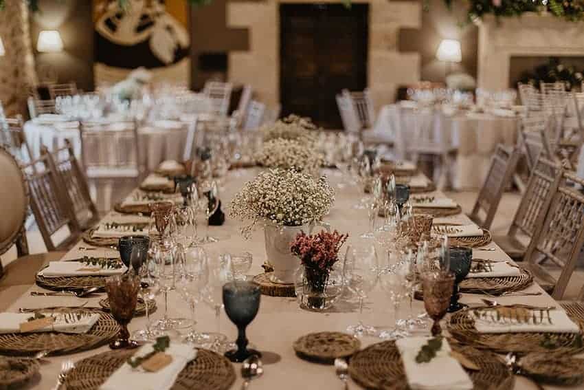 mesas de la boda