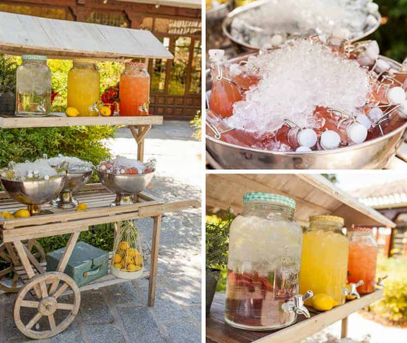 mesa de bebidas