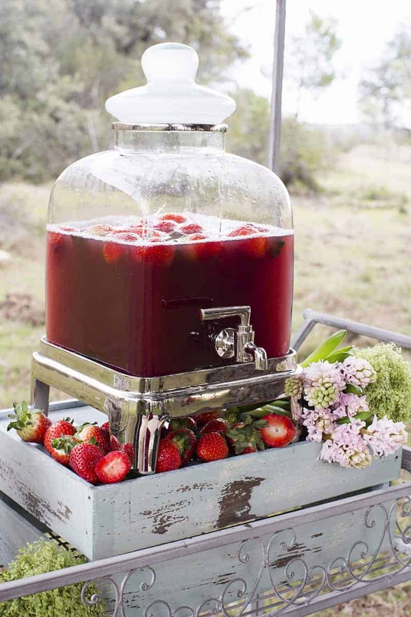 mesa de bebidas