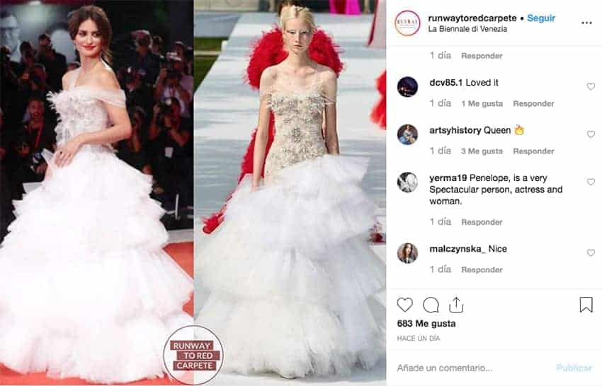 el vestido de novia de penélope cruz