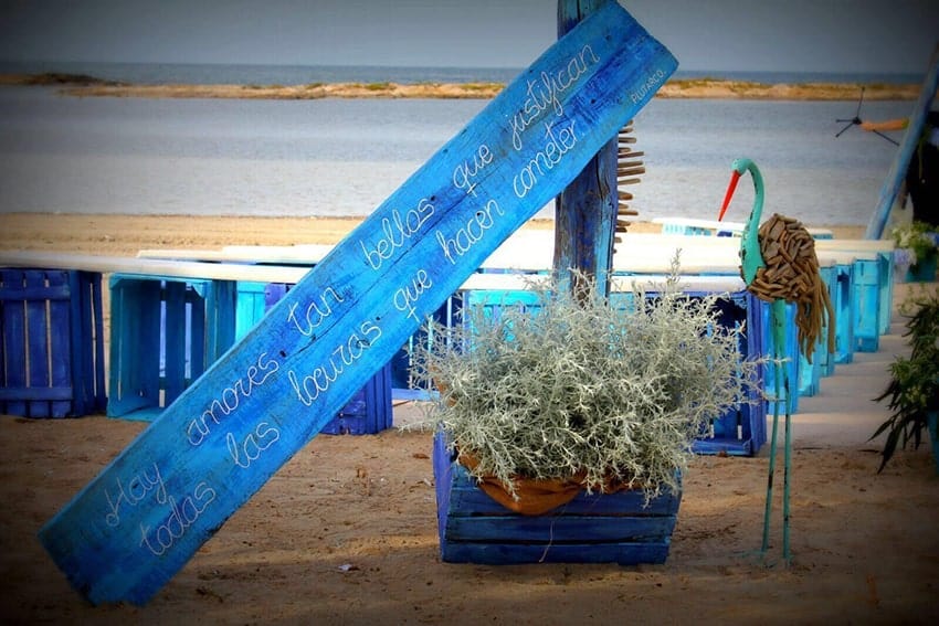 madera como decoración boda