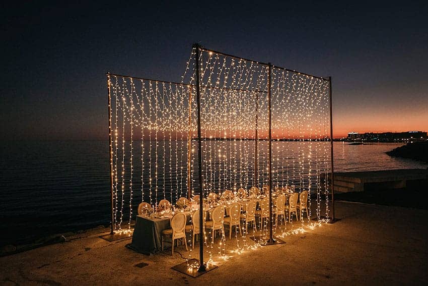 Iluminación decorativa para bodas. Editorial Tabarca. Sweet Angel WP